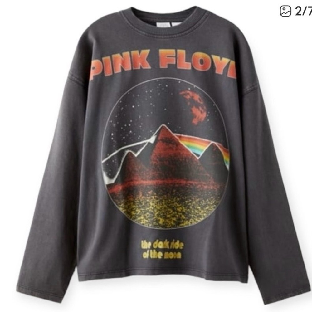 ZARA KIDS “THE DARK SIDE OF THE MOON” PINK FLOYD 1973 WORLD TOUR Shirt Sz 13-14